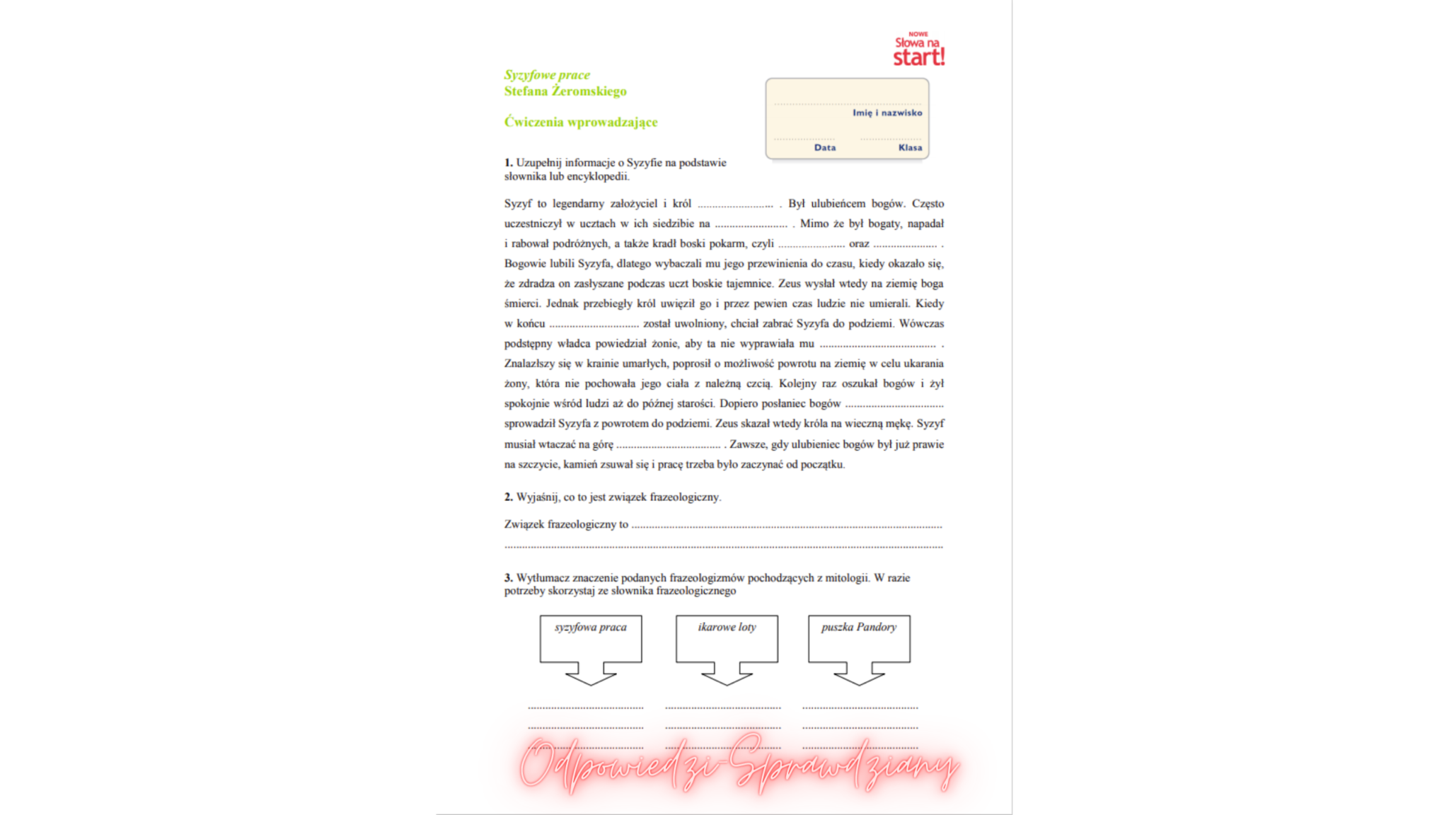 Lektury klasa 8 Nowa Era Sprawdziany-Odpowiedzi PDF do pobrania 2021