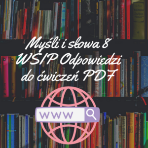 Myśli i słowa 8 WSIP Odpowiedzi do ćwiczeń