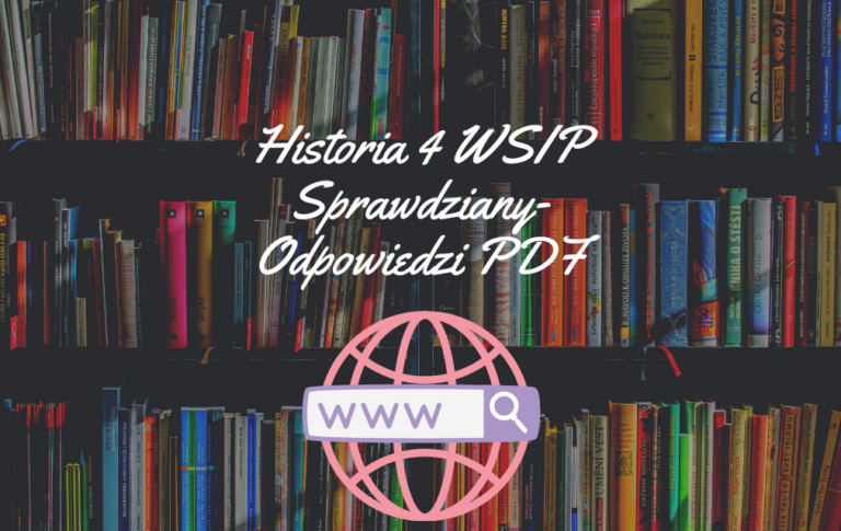 Sprawdziany Klasa 4 Wsip Historia